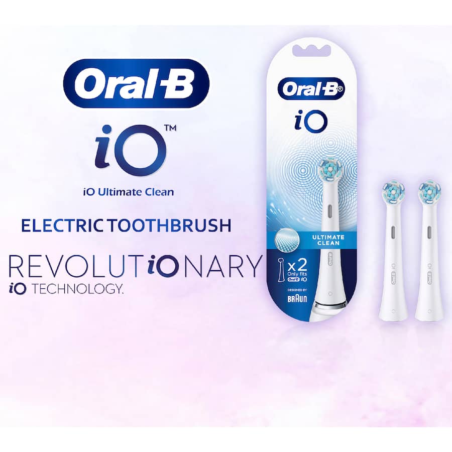 Oral B Electric Toothbrush Heads Io Ultra Clean White - 2pack