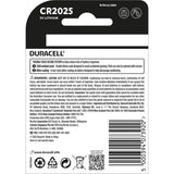 Duracell Batteries 3v Lithium Cr2025 4pack