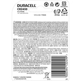 Duracell Battery 3v Lithium Cr2450