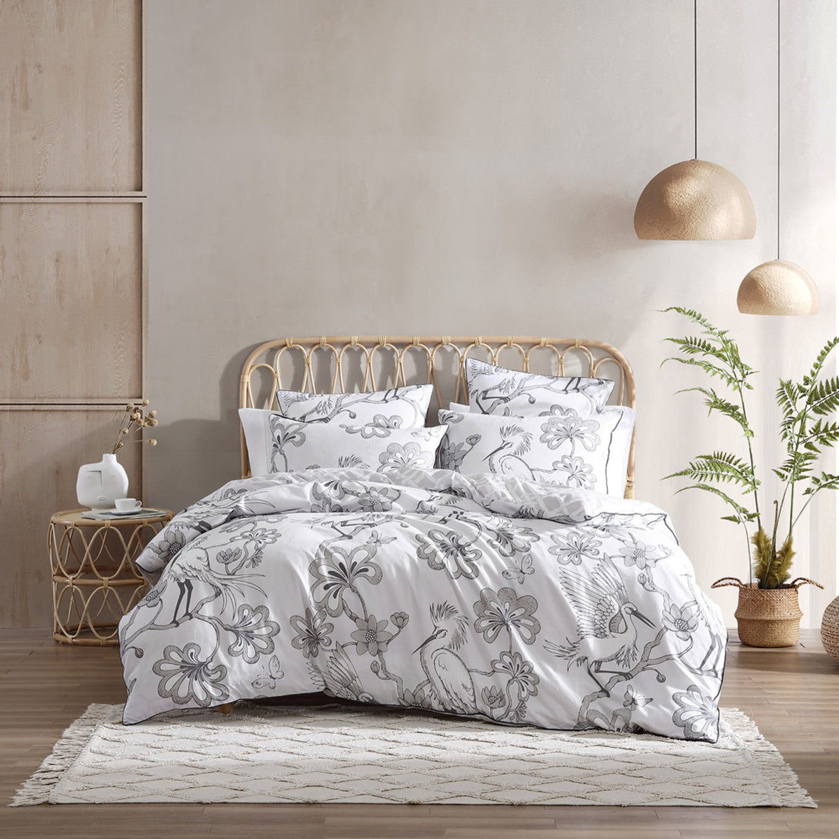 Super King Duvet Cover Set - Egrets Linen