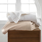 King Single / Double Bed Blanket - Linen Cotton Waffle Blanket