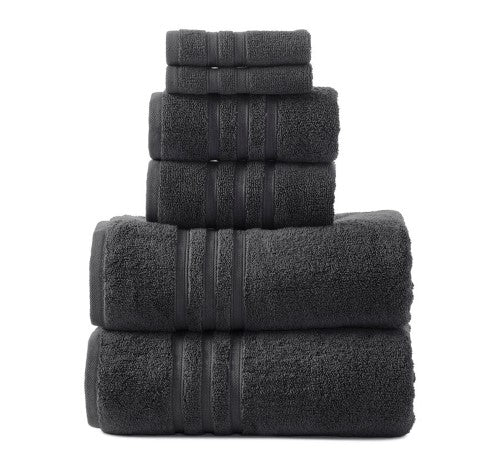 Cotton Towel Set - SUPER DUET 575GSM 6pc (Charcoal)