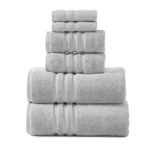 Cotton Towel Set - SUPER DUET 575GSM 6pc (Silver)