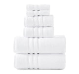 Cotton Towel Set - SUPER DUET 575GSM 6pc (White)