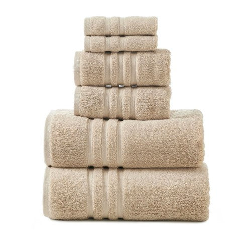 Cotton Towel Set - SUPER DUET 575GSM 6pc (BEIGE)