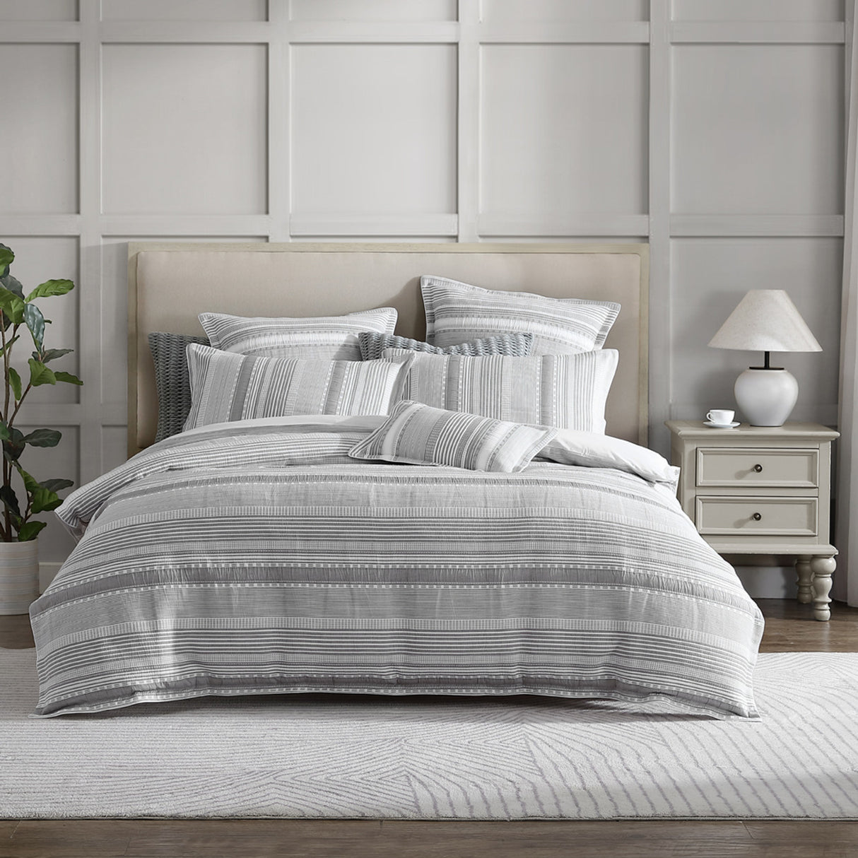 Super King Duvet Cover Set - Sinclair Silver