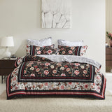 Super King Duvet Cover Set - Shanghai Nights Black