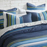 Queen Duvet Cover Set - Zayn Blue Quilt Cover Set by Logan & Mason