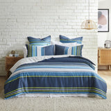 Super King Duvet Cover Set - Zayne Blue by Logan and Mason