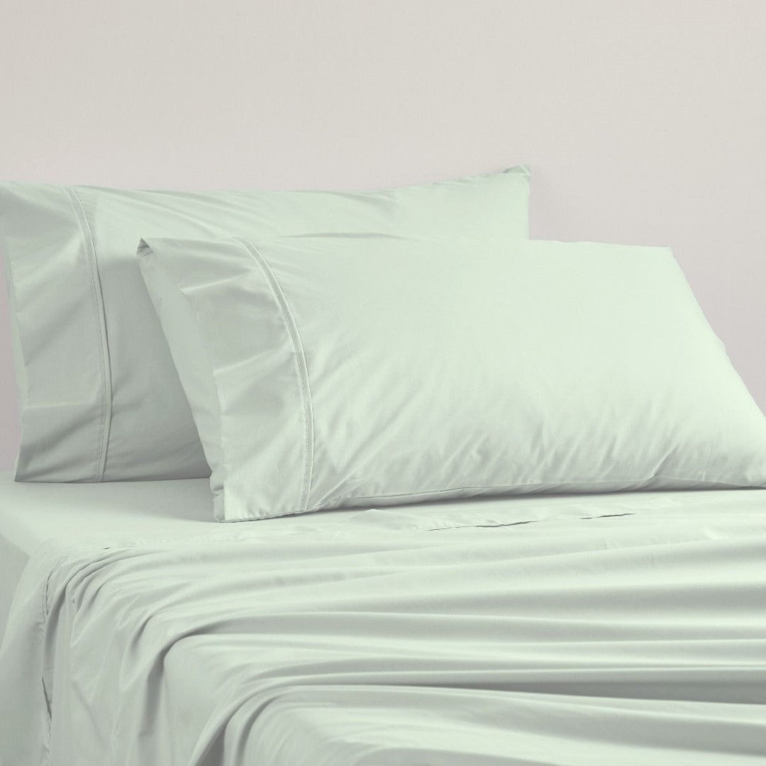 Standard Pillowcase - Logan and Mason 250TC POLY/COTTON PERCALE (SAGE)