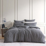 Queen Duvet Cover Set - Urban Charcoal Quilt Cover Set by Private Collection