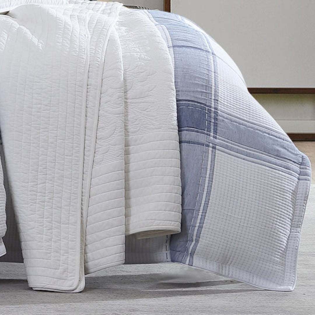 Luxurious Super King duvet cover set in Cannon White, featuring a subtle check pattern and elegant self-flanged edges.