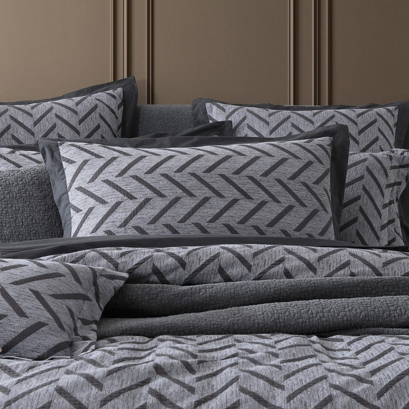 Queen Duvet Cover Set - Westport Charcoal by Private Collection