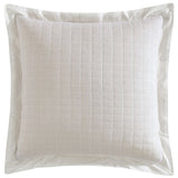 European Pillowcase - Kingston Stone with check pattern and tailored flange, made from 100% cotton for style and comfort.