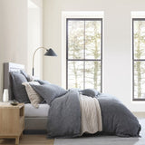 King Duvet Cover Set - Marbella Charcoal Quilt Cover Set by Private Collection