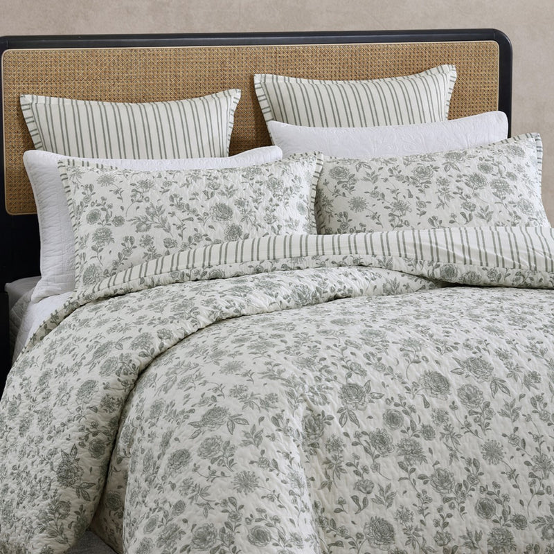 King Duvet Cover Set - Marthas Orchard Sage By Private Collection