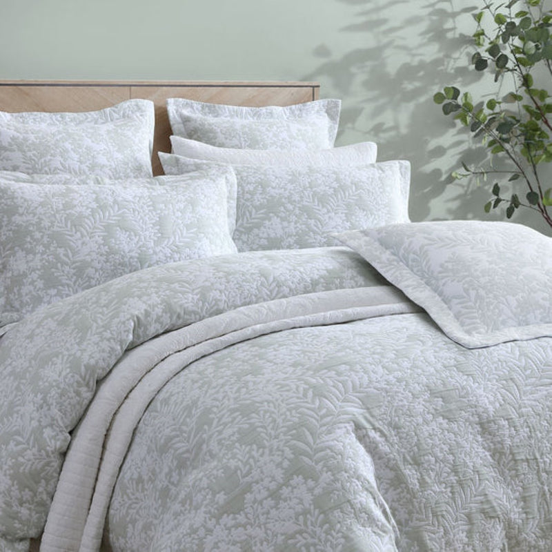 Super King Duvet Cover Set - Quinn Sage by Private Collection