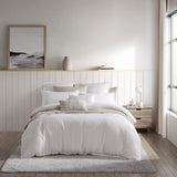 Queen Duvet Cover Set - Platinum Caspian White