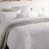 Caspian White King Duvet Cover Set featuring contemporary matelassé design, luxurious cotton, and chic texture for elegant bedrooms.