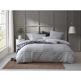 King Duvet Cover Set in Platinum Balmoral Ash featuring a mod check design, crafted from 100% cotton for breathability and comfort.