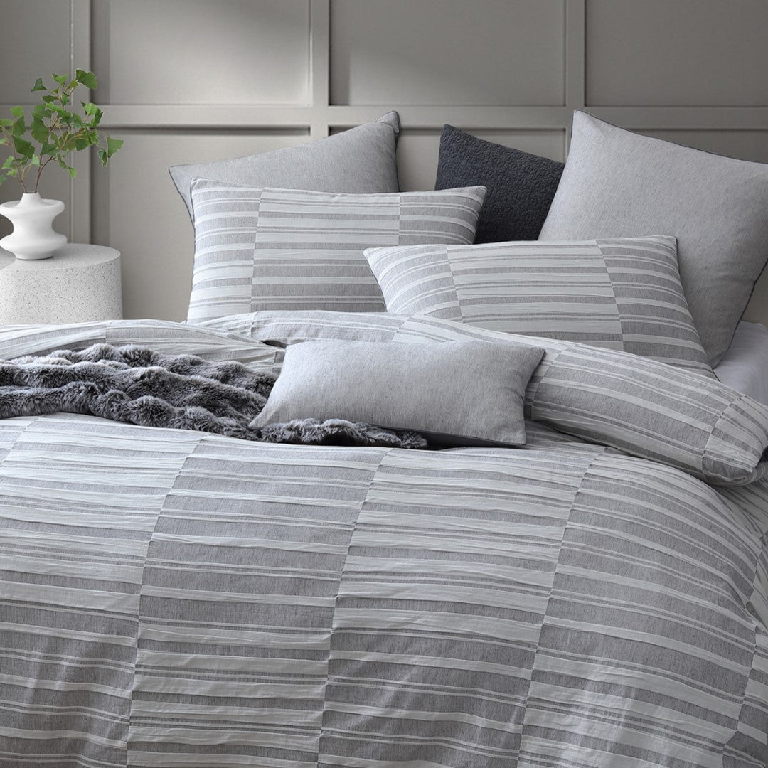 Queen Duvet Cover Set - Platinum Balmoral Ash