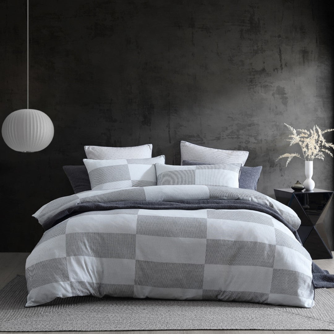 Queen Duvet Cover Set - Region Grey by Platinum