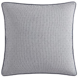 Geometric design grey pillowcase in 100% cotton jacquard, 65cm x 65cm, with piped edging for a sophisticated look.