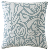 Haven Surf European Pillowcase by Platinum, 65cm x 65cm, featuring vibrant hand-drawn motifs and durable jacquard fabric.