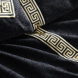 Queen Duvet Cover Set - Olympia Black by Davinci