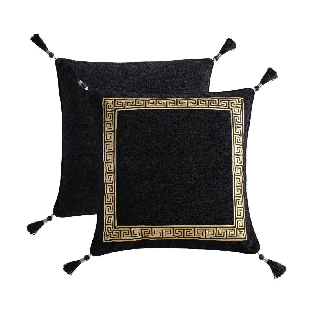 European Pillowcase - Olympia Black by Davinci (65 x 65cm)