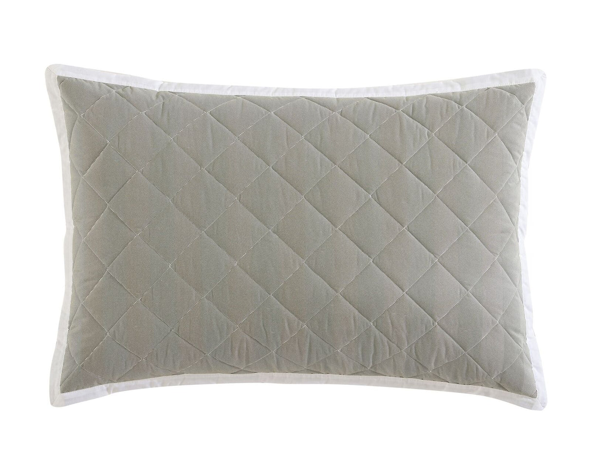 QUILTED Pillowcase SHAM PAIR - ESSEX OLIVE