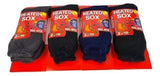 Men's thermal heat control socks for cold weather, featuring moisture-wicking fabric and advanced insulation; 2 pairs in clearance sale.
