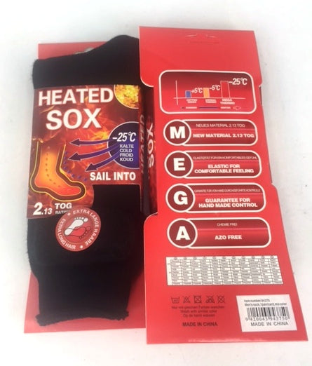 Men's Thermal Heat Control Socks offering warmth, comfort, and moisture-wicking for cold weather activities - 2 pairs included.