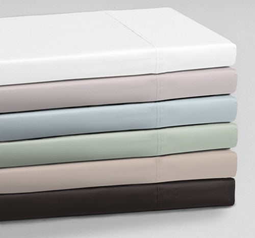 Logan and Mason white queen sheet set featuring 250TC poly/cotton percale, includes flat, fitted sheets, and pillowcases.