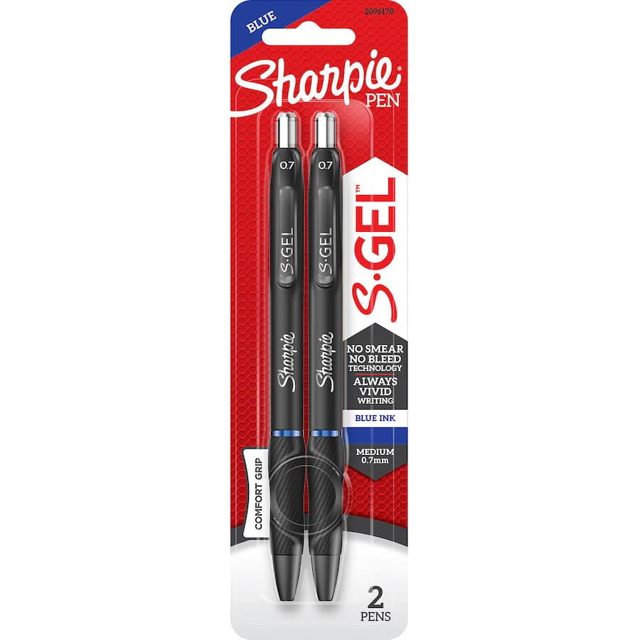 Sharpie Pens Gel 0.7mm Blue 2pack