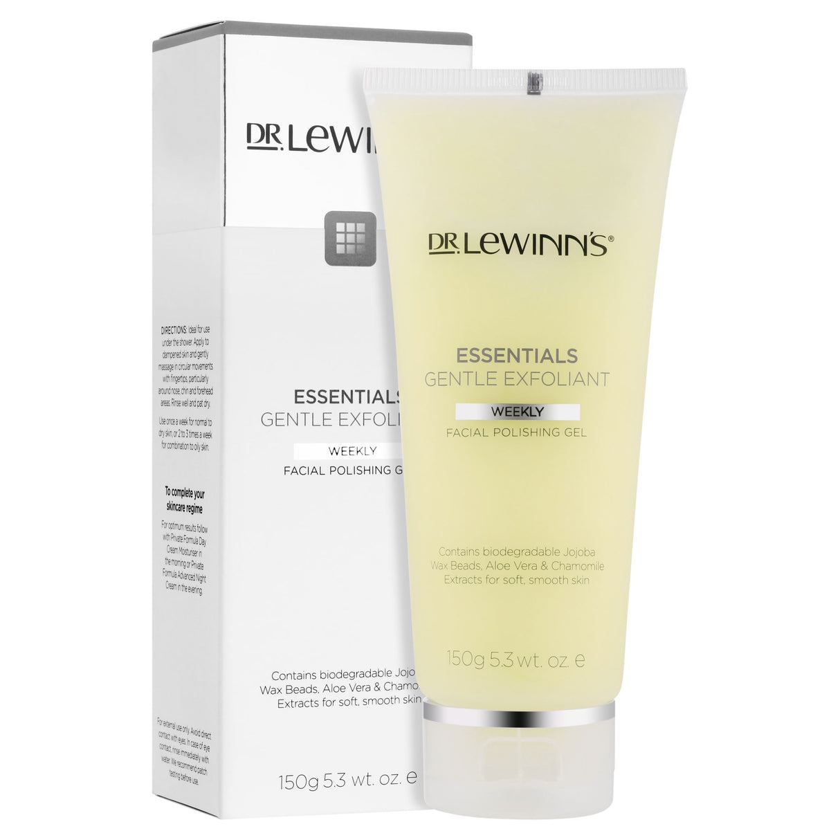 Dr. LeWinn's 150G Facial Polishing Gel, a gentle daily exfoliator for radiant, smooth, and glowing skin.