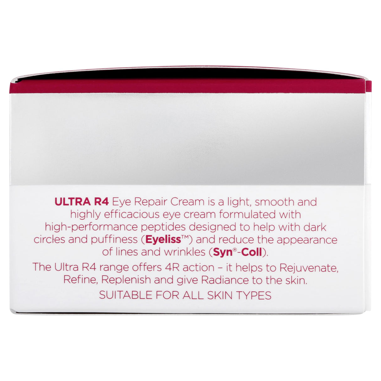 Dr. LeWinn's Ultra R4 Eye Repair Cream in a 15g tube, designed to reduce puffiness, dark circles, and fine lines.