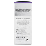 Ultra-smoothing eye cream with peptides, collagen, and hyaluronic acid for reducing fine lines and dark circles.