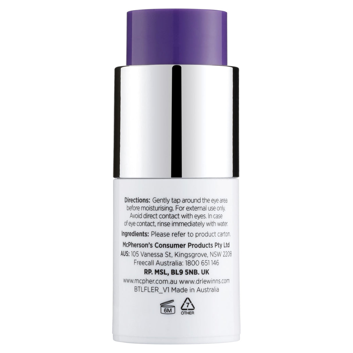 Ultra-smoothing eye cream with peptides, collagen, and hyaluronic acid to reduce fine lines and hydrate the eye area.