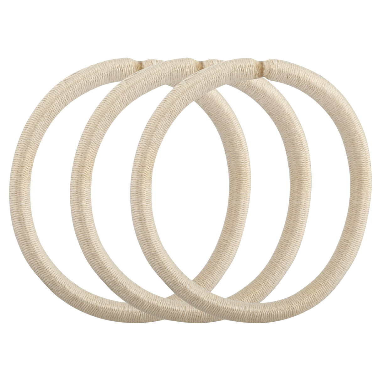 Blonde snagless thick elastics designed for strong grip and seamless hold, ideal for long, thick hair styles.