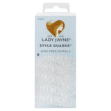 Clear kink-free hair spirals for all hair types, gently securing styles without dents or breakage. 8-pack from Lady Jayne.