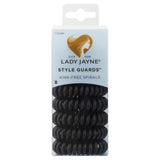 Lady Jayne black kink-free spirals, 8-pack, gently hold hair without creasing or damaging. Perfect for all hair types.