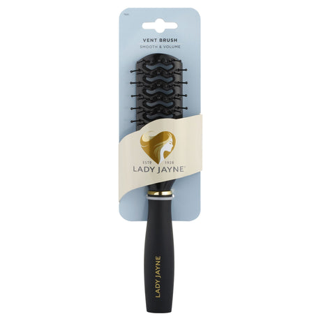 Large vent brush with flexible ball-tip bristles for effortless detangling, styling, and enhancing hair volume. Suitable for all hair types.