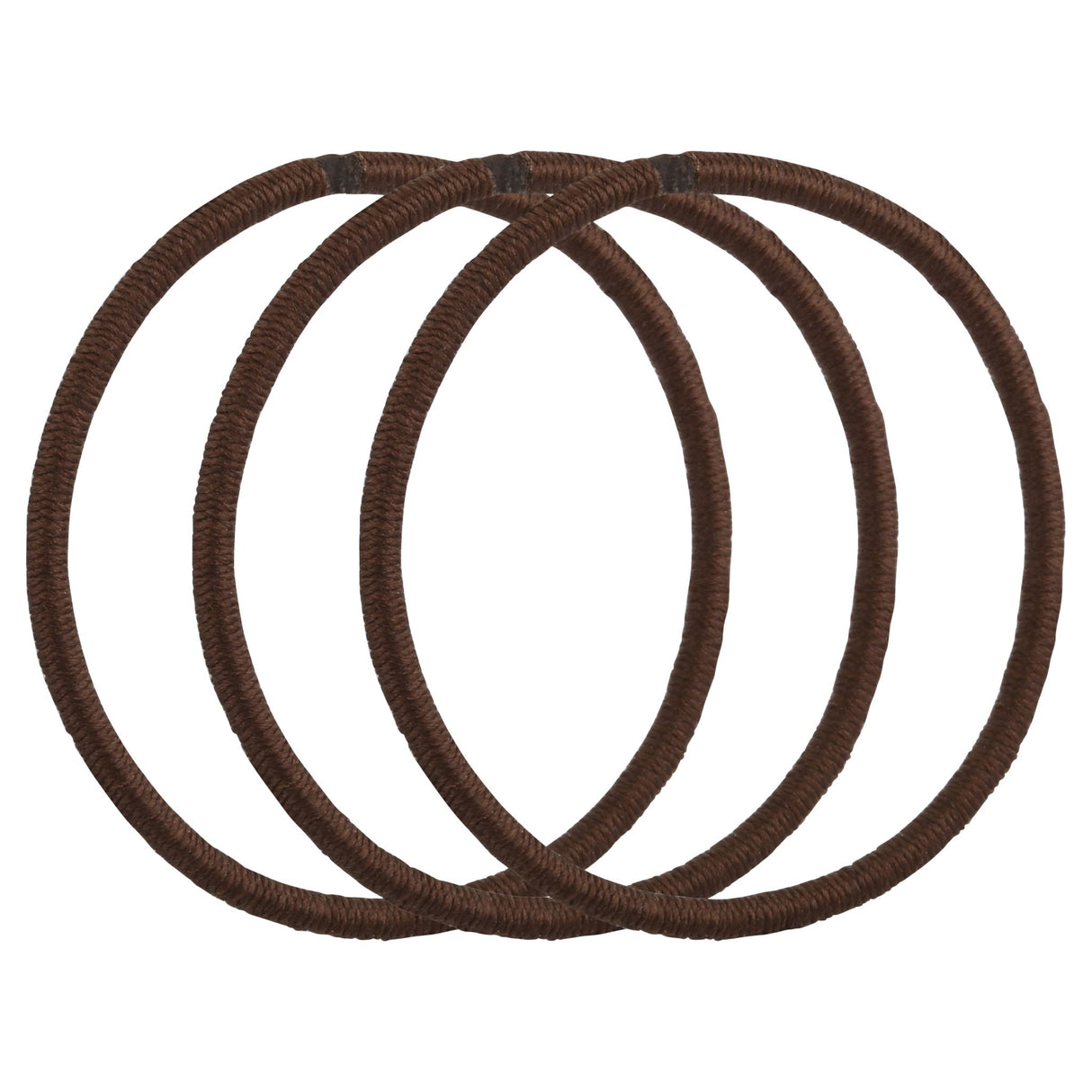 Lady Jayne brown snagless elastics in a pack of 18, designed for gentle hold and no hair damage, ideal for fine hair.