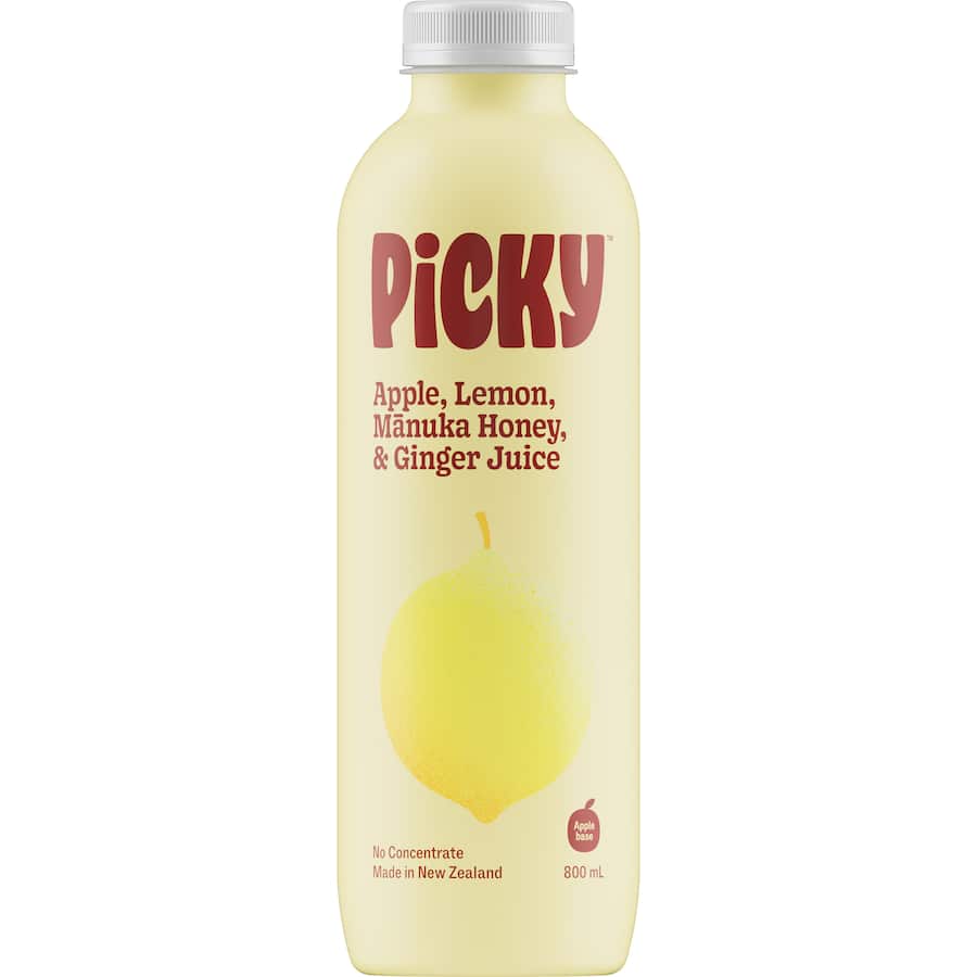 Picky Fruit Juice Apple, Lemon, Honey & Ginger Bottle 800mL