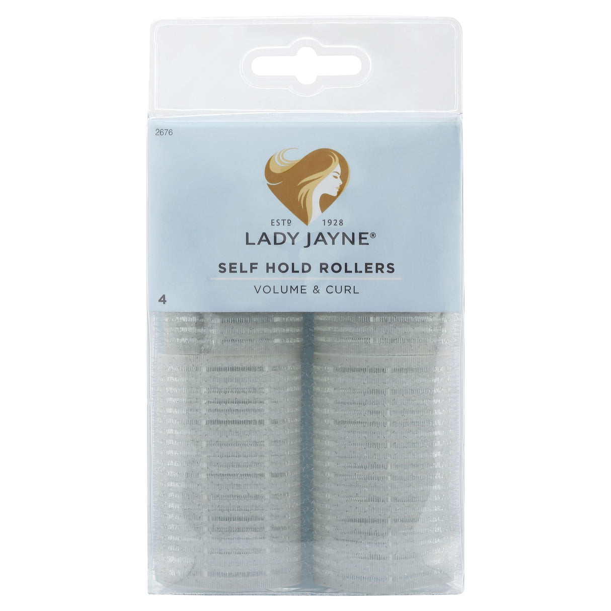 Extra large self-holding rollers for larger waves, suitable for wet and dry hair, pack of 4.