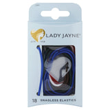 Lady Jayne Snagless Elastics 18 Pack: Durable hair ties that hold securely without breakage, perfect for all hair types and styles.