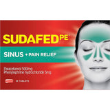 Sudafed Tablets Pe Sinus + Pain Relief 16pack