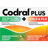 Codral Plus Cold & Flu Plus Sore Throat Lozenges 32pack