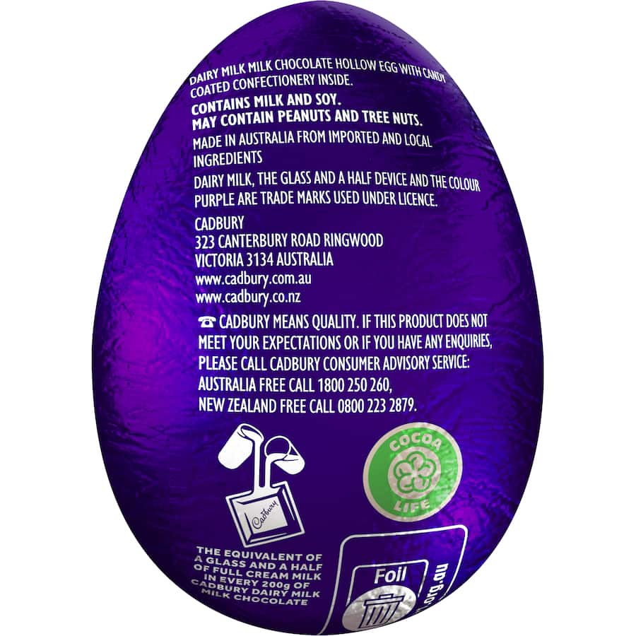 Cadbury Dairy Milk Chocolate Egg Humpty Dumpty Each 25g
